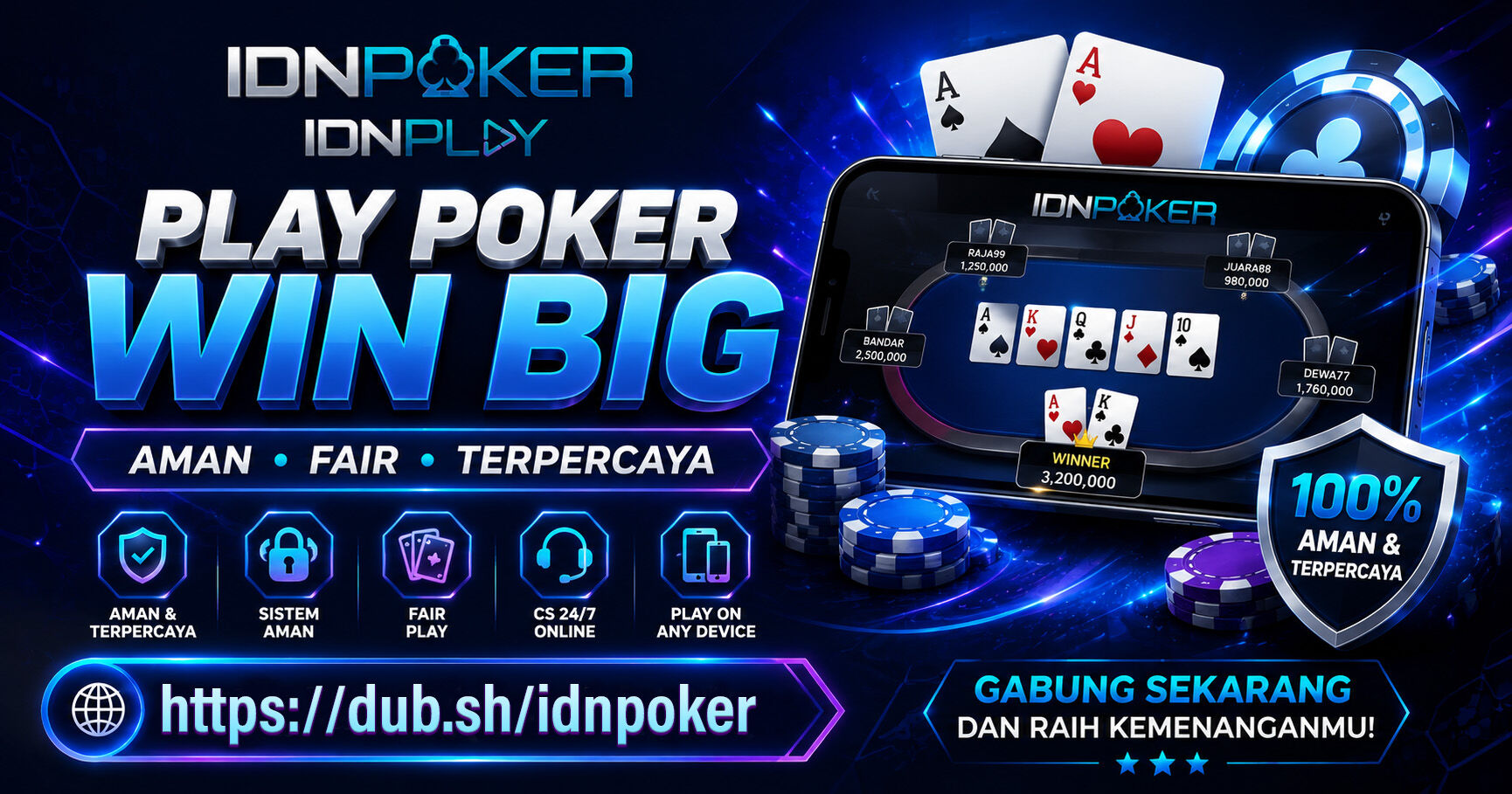 Daftar IDN Poker IDNPlay resmi, poker online terpercaya dengan akses cepat dan aman di ituDewa