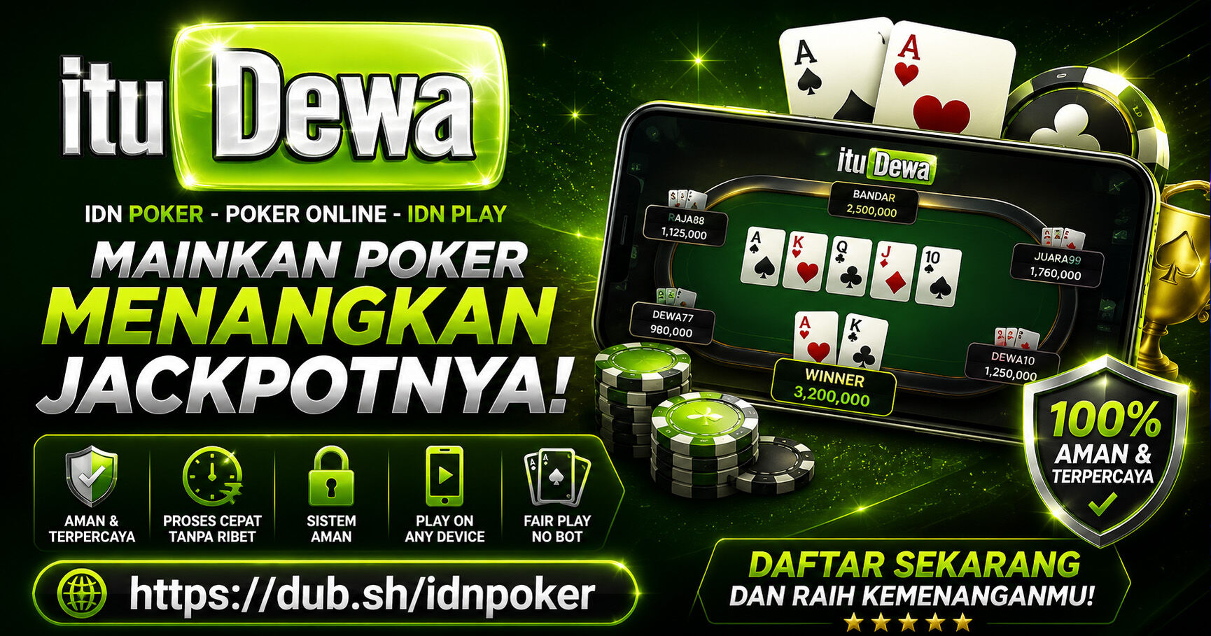 IDN Poker - Poker Online - IDN Play. Daftar IDN Poker, Login IDN Poker Mudah, Cepat, Aman di ituDewa